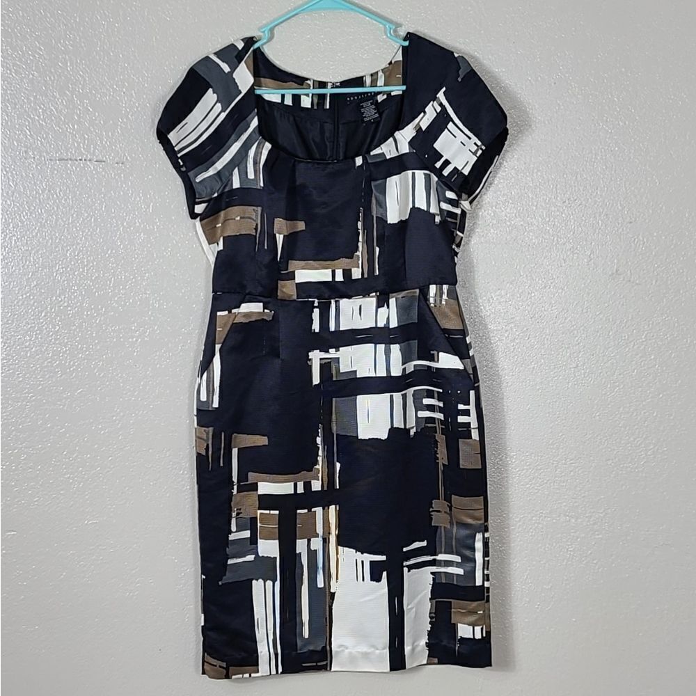 Apostrophe Dress Abstract Geometric Size 6